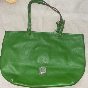 Dooney and Bourke Green leather tote bag